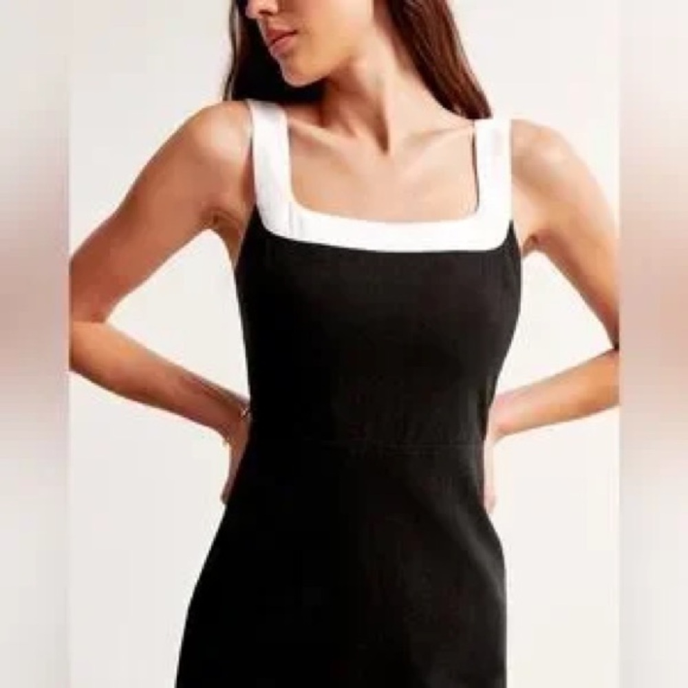 Abercrombie & Fitch Black and White Mini Dress - Picture 4 of 10